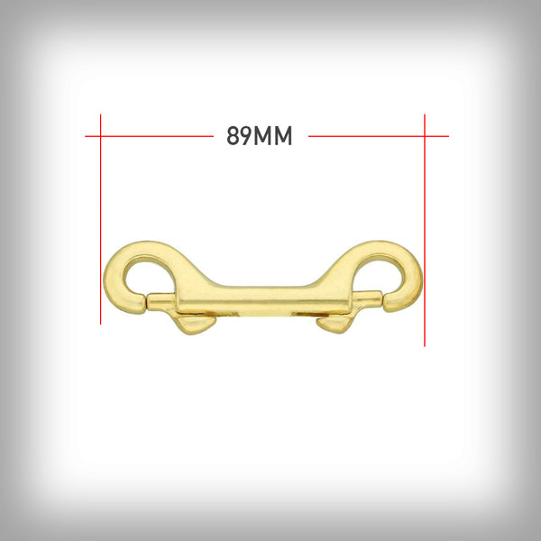 DOPPELKARABINER 89MM MESSING