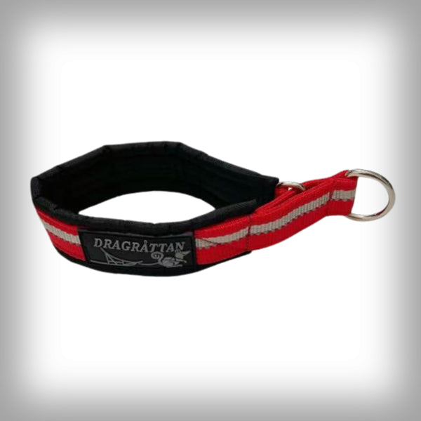 DRAGRATTAN HALSBAND ZUGSTOPP MIT D-RING