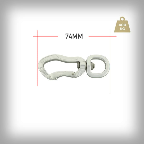 KARABINER ALU 74MM SILBER ELOX.