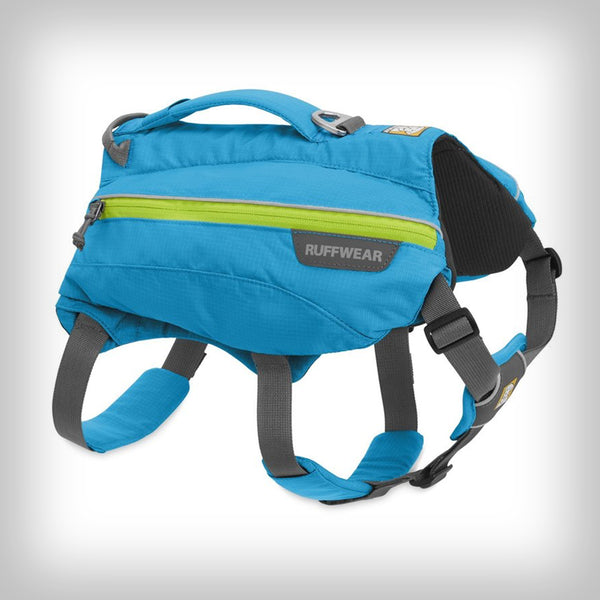 RUFFWEAR SINGLETRAK HUNDERUCKSACK- ist ein leichter, flach anliegender Hunderucksack für Wasserversorgung, der für jedes Abenteuer geeignet ist. Der Singletrak hat zwei faltbare Wasserflaschen, zwei Aufbewahrungstaschen für die wichtigsten Gegenstände