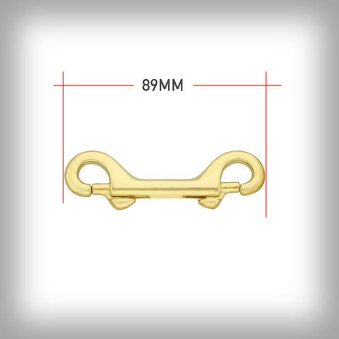DOPPELKARABINER 89MM MESSING