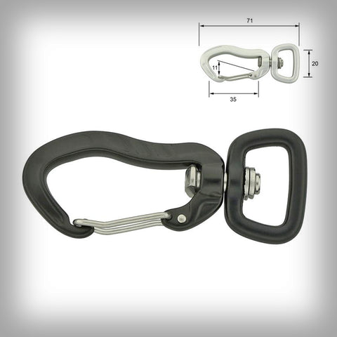 SICHERHEITSKARABINER ALU 71MM