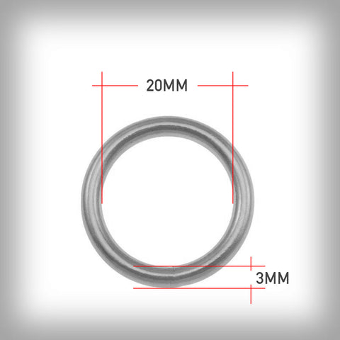 RUNDRING EDELSTAHL 20MM