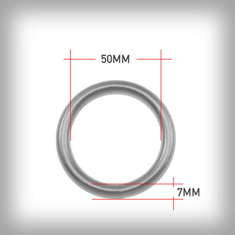 RUNDRING EDELSTAHL 50MM